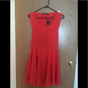 NWT Ark & Co Orange Back Cut Out dress